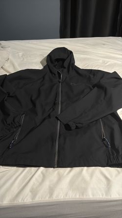 Black Zip-Up Hooded Jacket