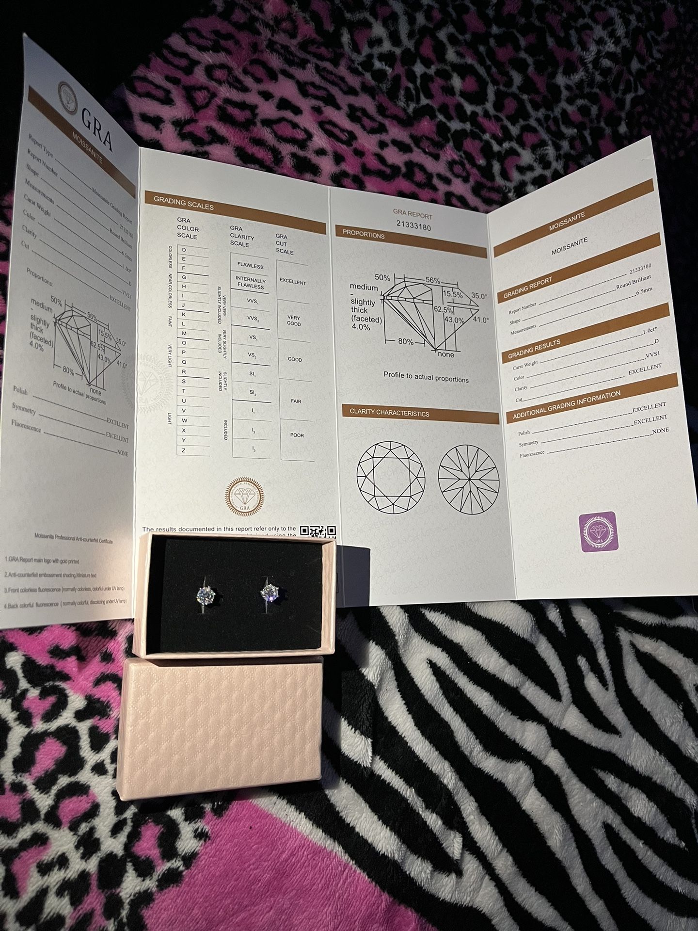 VVS1 Moissanite Silver Earrings