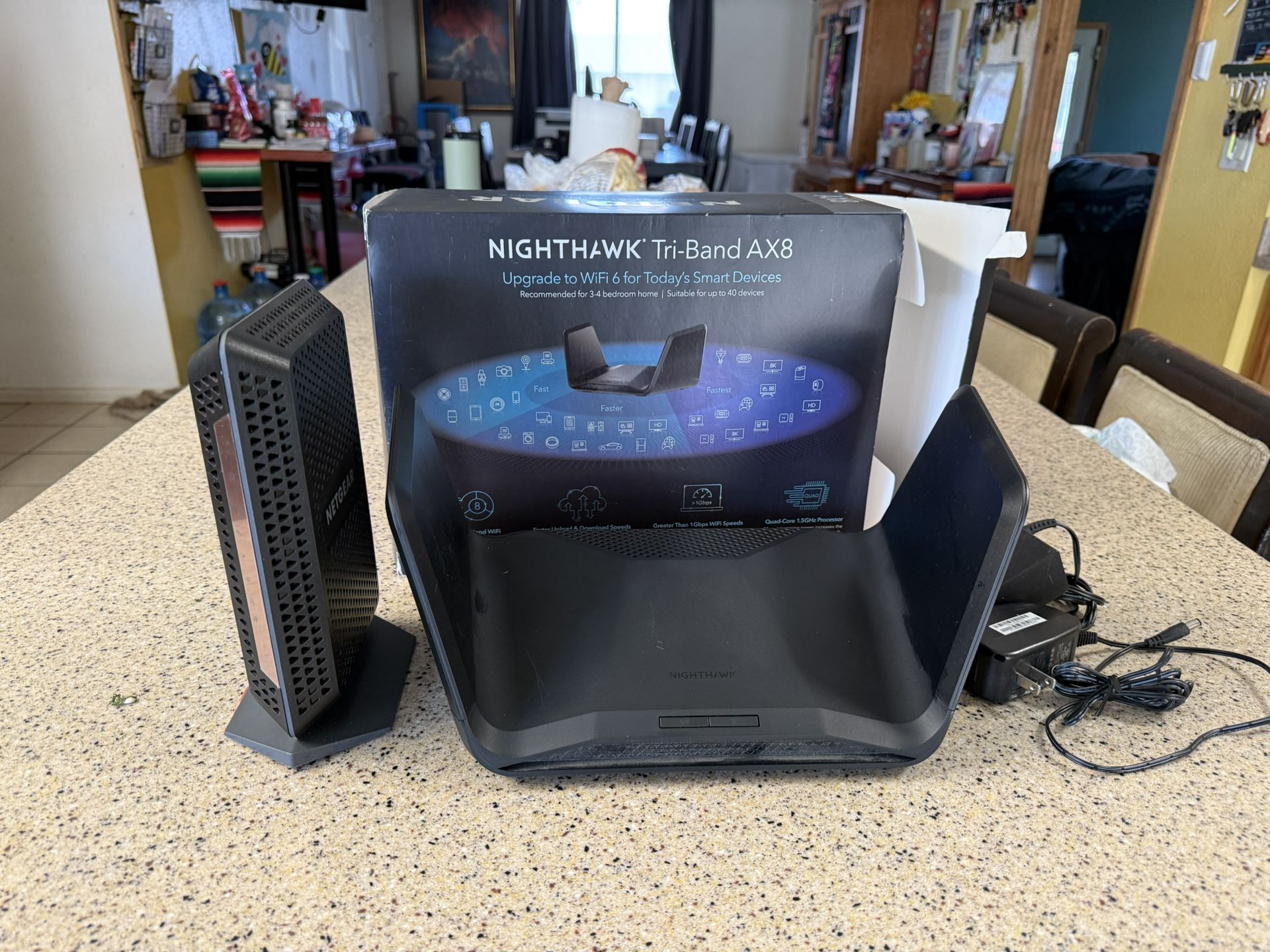 Netgear AX8 Router And CM1100 Modem