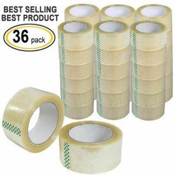 36 Rolls Clear Carton Sealing Packing Package Tape