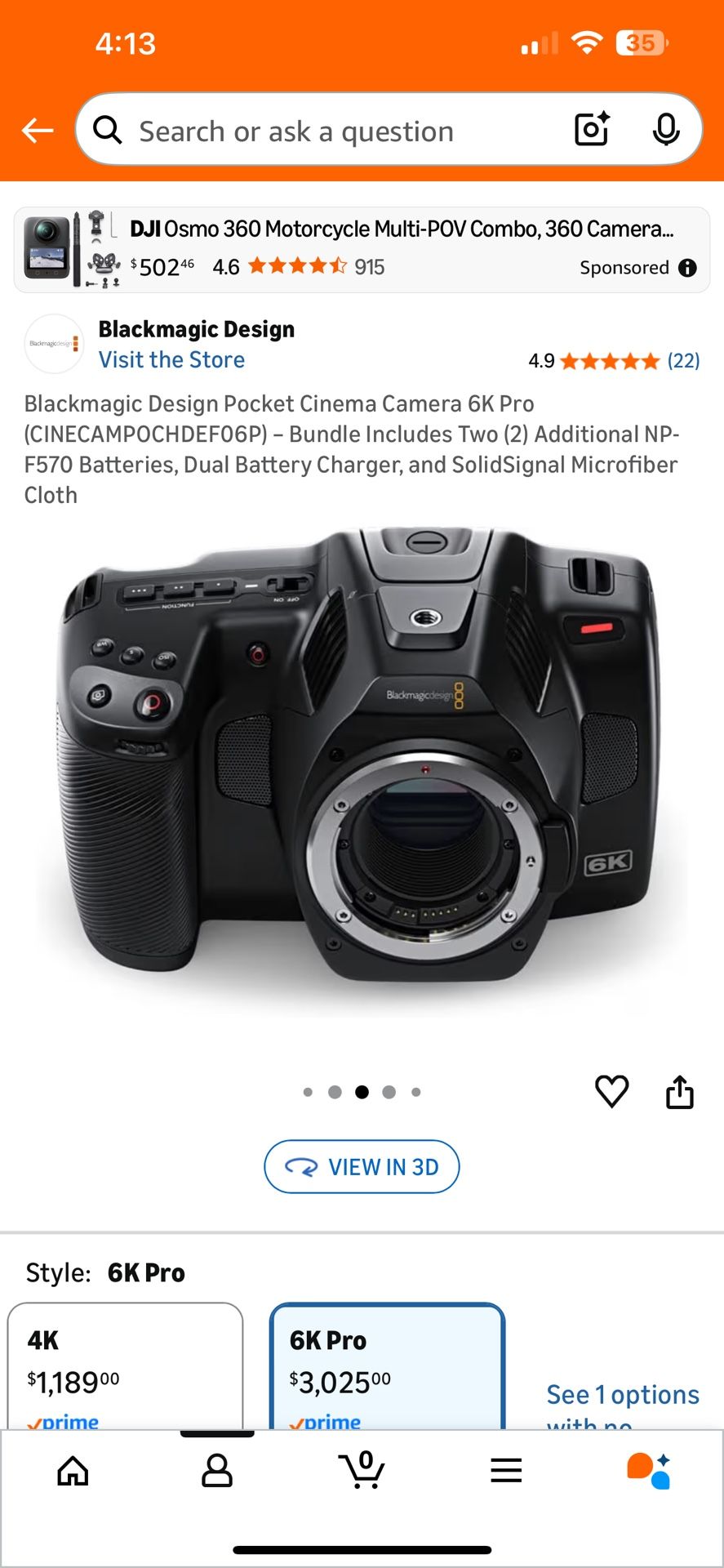 BlackMagic Camera 6k pro and BlackMagic design atem