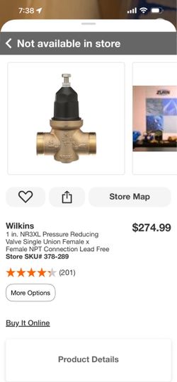 Wilkins 1 in. NR3XL Pressure Reducing Valve