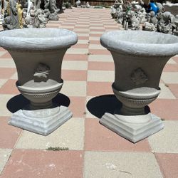 New Flower Pots Made Out Of Cement Perfect Gift 