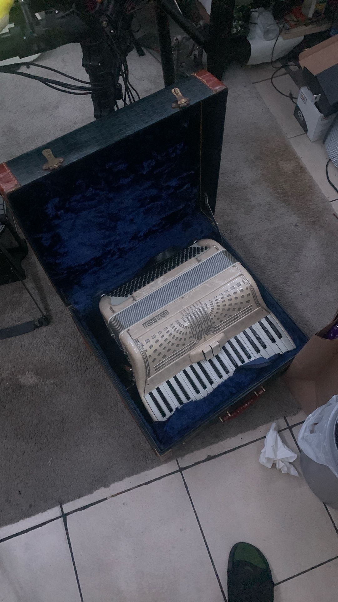 Pearl White Accordian