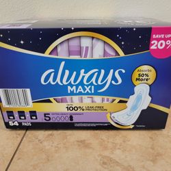 Always Maxi Size 5 Extra Heavy Overnight Pads - 18 Pads 