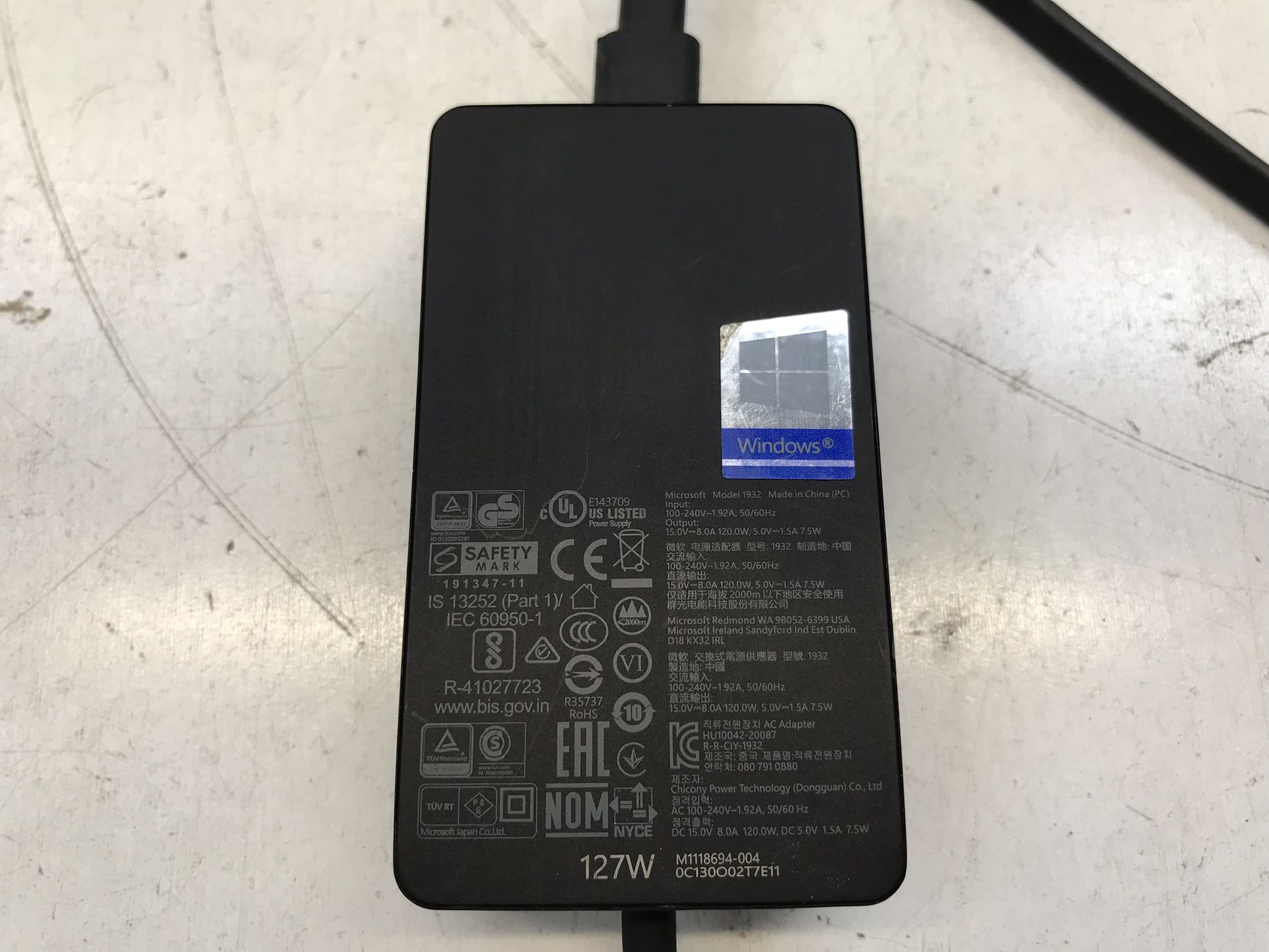 *Microsoft Surface charger 127W. ** Used, Works test it. *Price $ 25