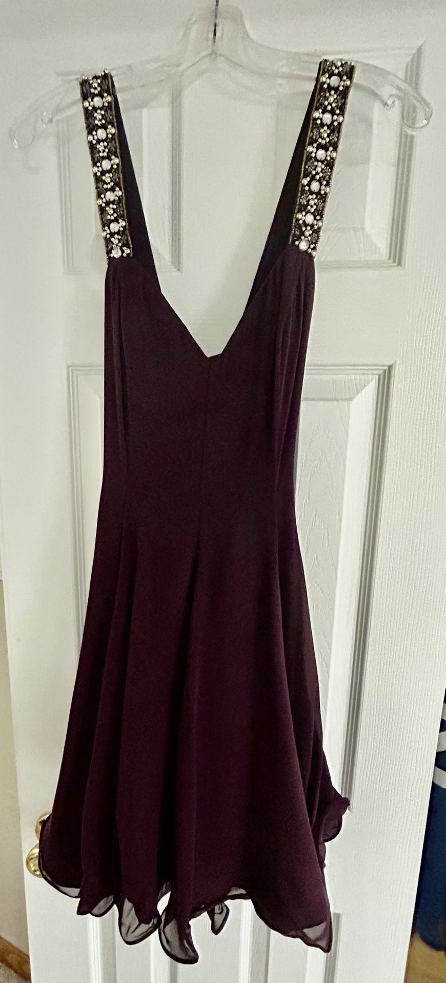 Vtg 90s Niteline  Silk Fit and Flare Cocktail Party Dress 