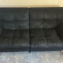Black Love Seat Futon 