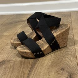Lucky Brand Cork Wedge Sandals