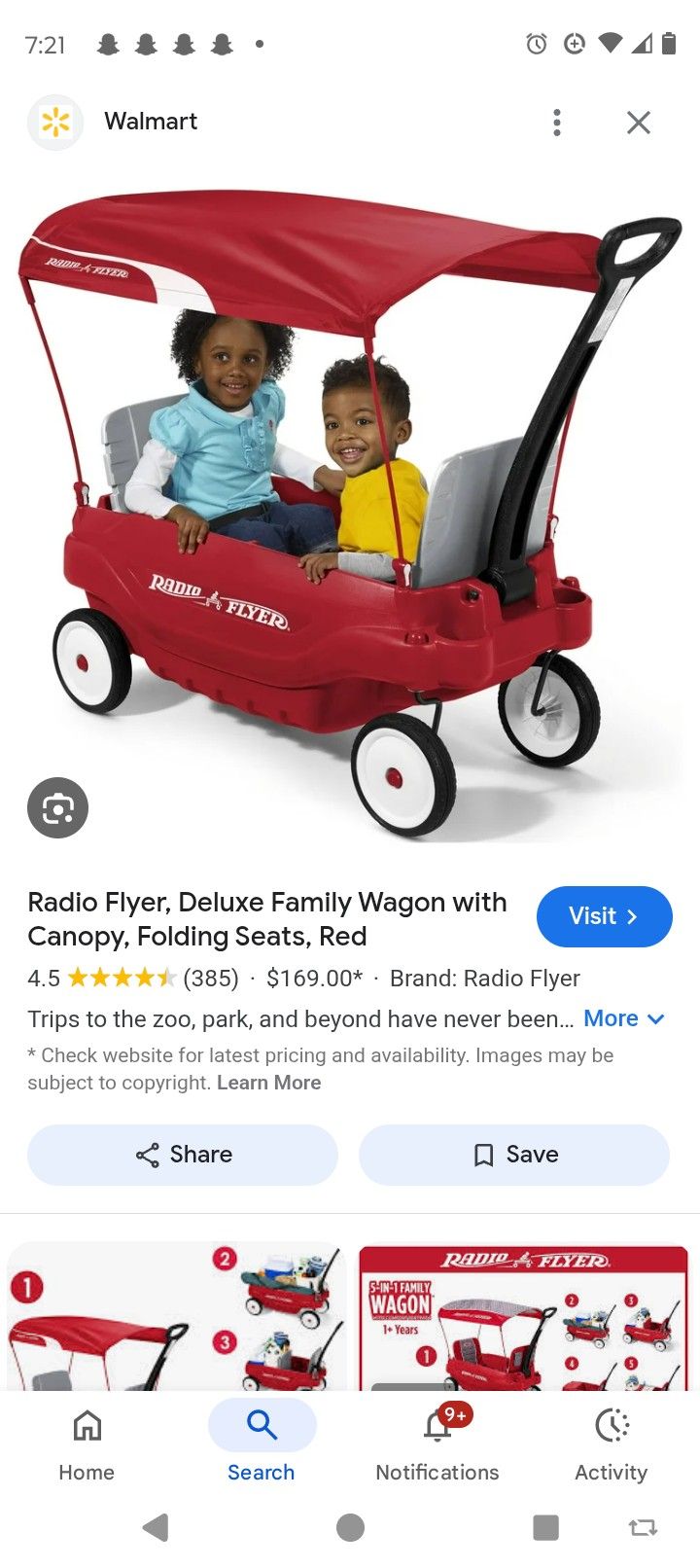 Radio Flyer With Canopy