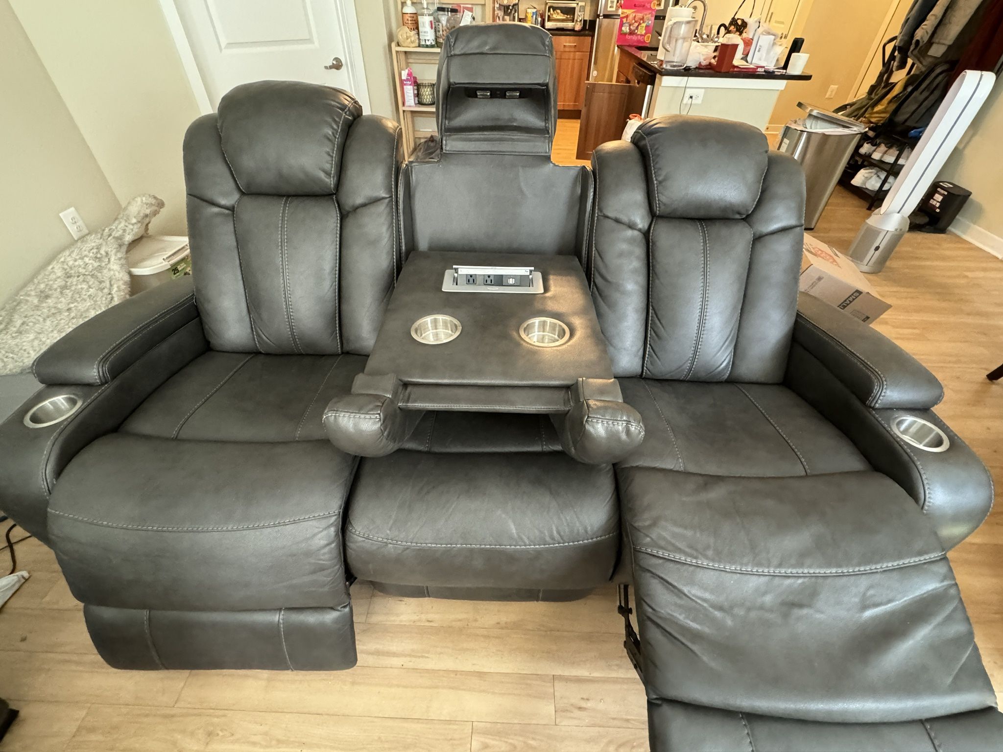 Ashley Furniture Dark Gray Reclining Couches