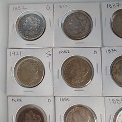 Morgans (Mixed Dates,) 1. Peace Dollar 