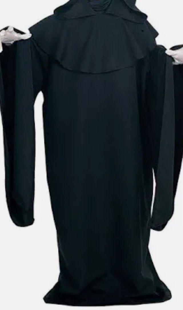 Full Length Black Hooded Cloak
