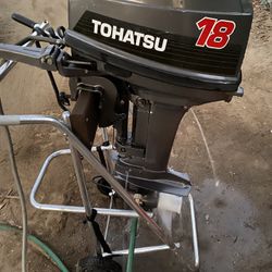 Tohatsu 18 Outboard   Has 2 Hours On It !