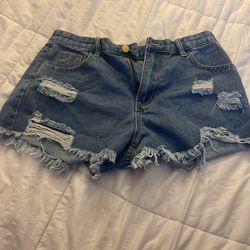 ripped jean shorts