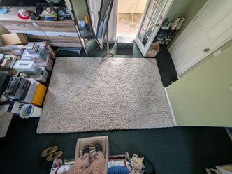White Pile Rug