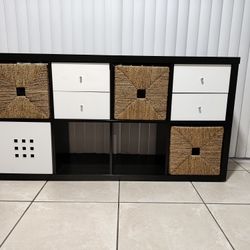 Shelf And Storage Unit With Drawers And Bins