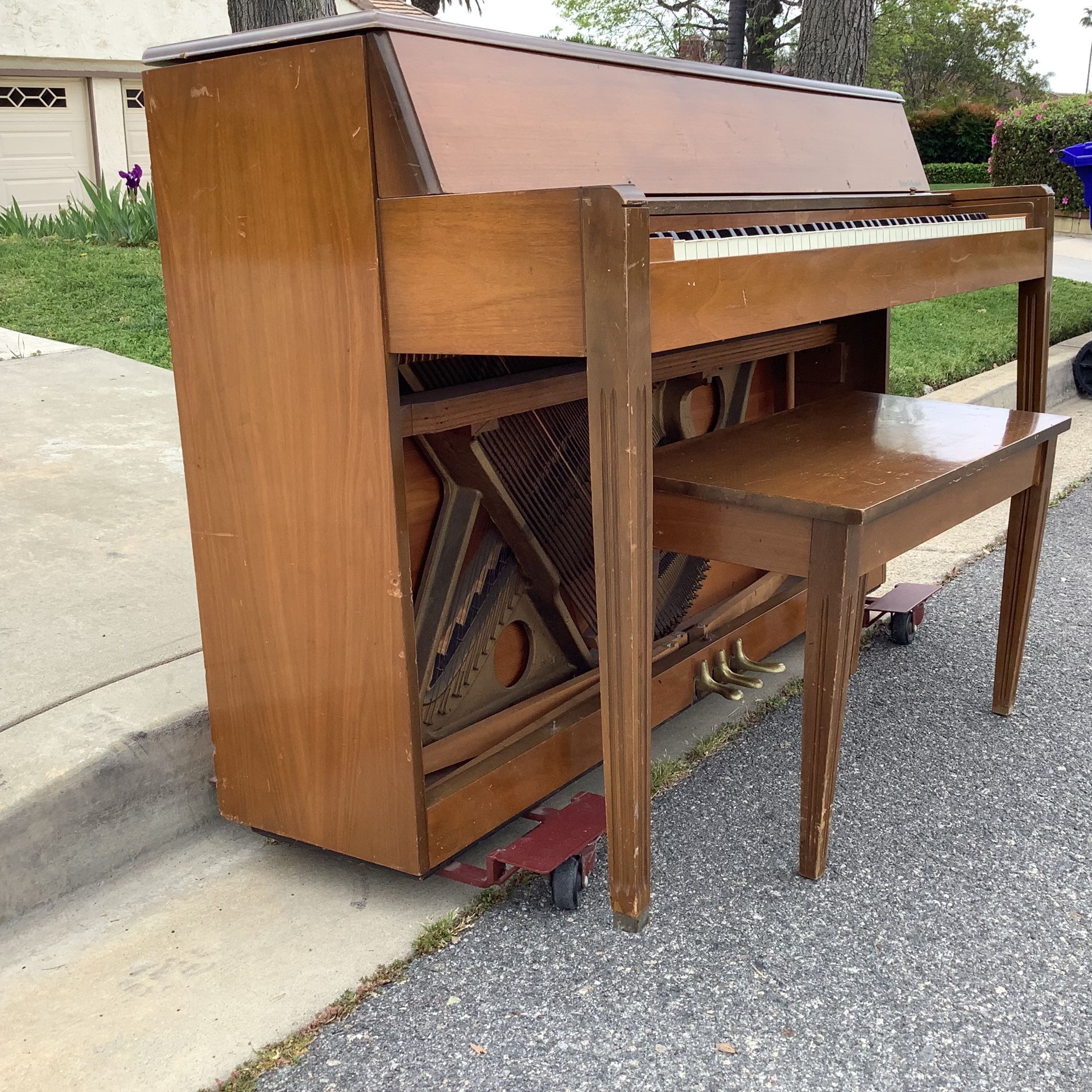 FREE! PIANO + BENCH for pick-up in Rancho! (Kohler & Campbell)