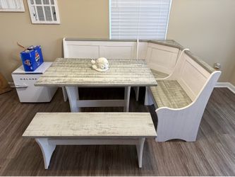 Linon Two Tone Corner Dining Nook
