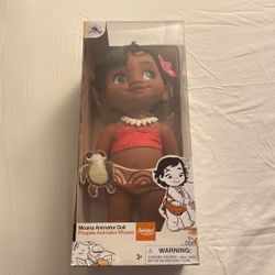 Unopened Disney store Moana Animator Doll