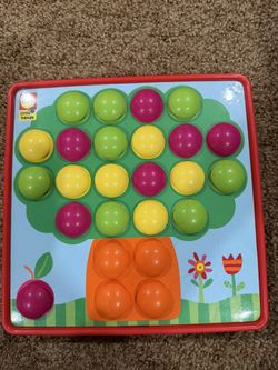 Button Art Toy For Toddlers, Color Matching Mosaic