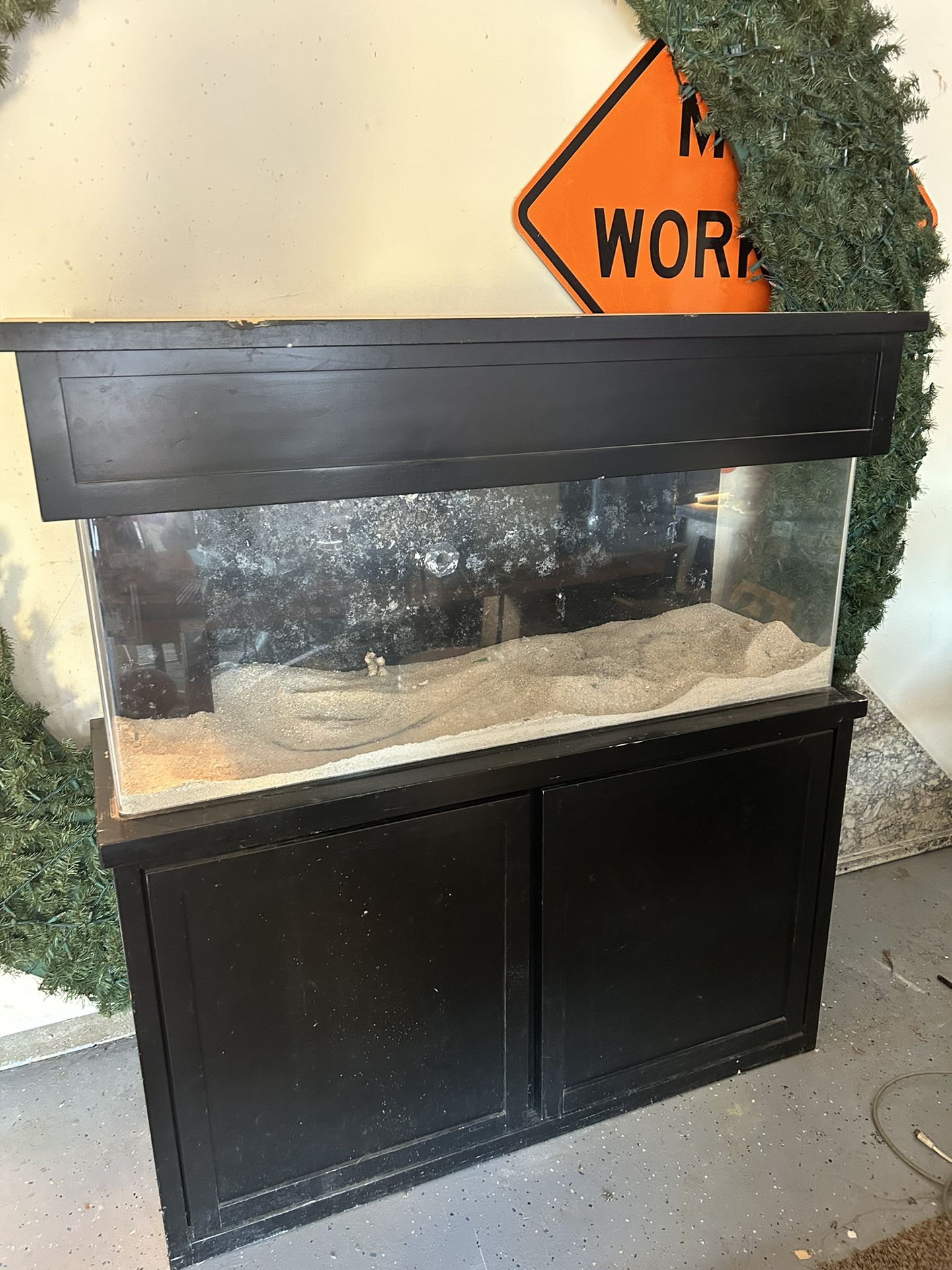 50 Gallon Reef Tank With Wood Stand 