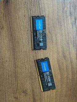 32gb (2x16) - Crucial 16GB DDR5 Laptop RAM — 5600MHz or 4800MHz