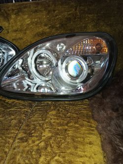 Headlamp Halo For Mercedes-benz R170 SLK200 SLK230 SLK350 LED Headlights Front Lamp Chrome housing