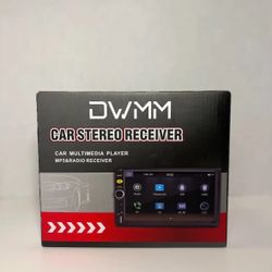 DWMM Double Din Bluetooth Car Stereo Receiver 7 inch Touchscreen w/Backup Camera