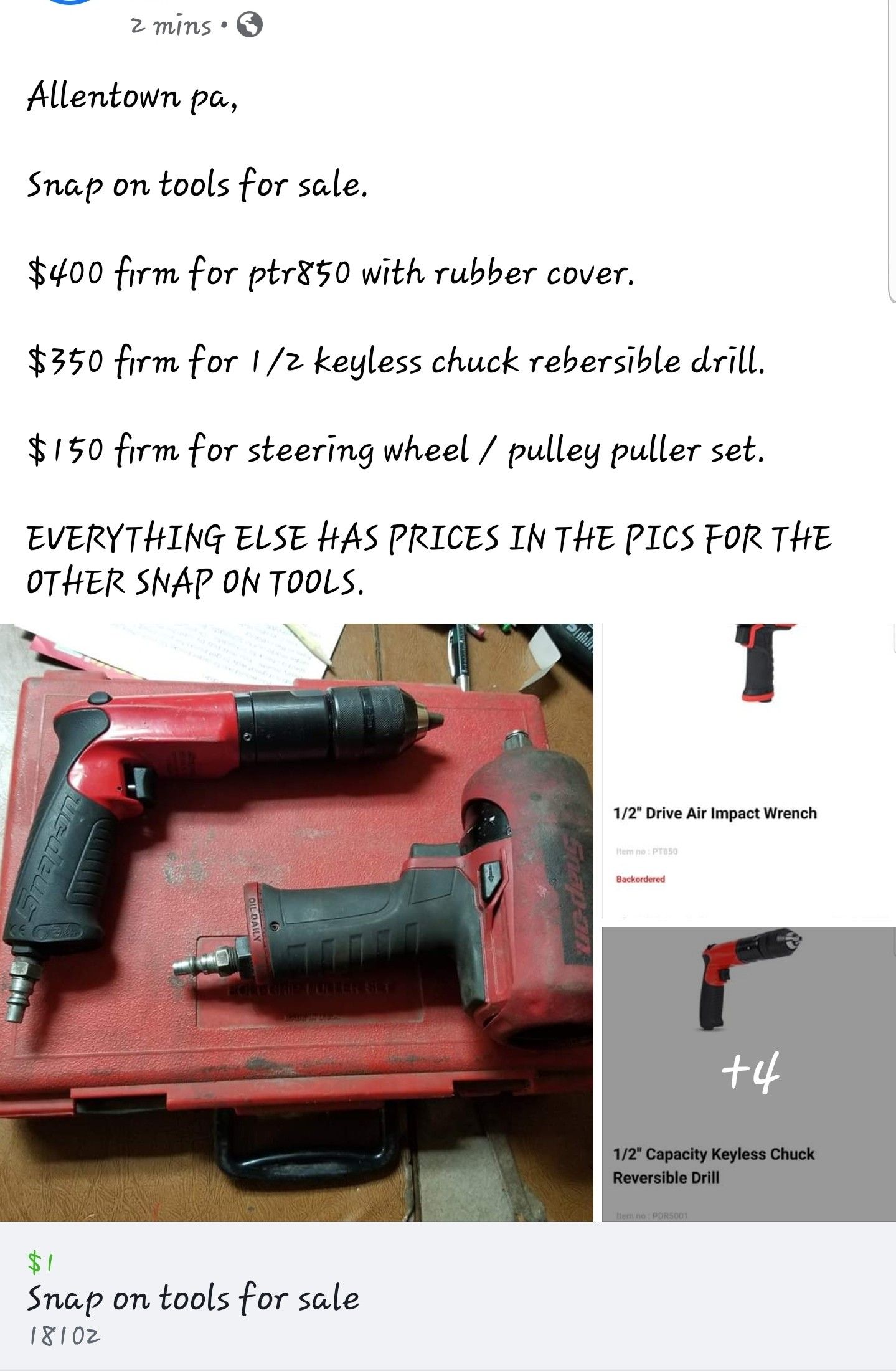 Snap on tools