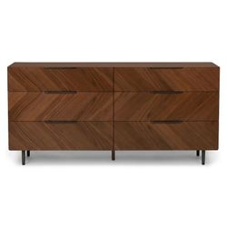 Nera Walnut 6-Drawer Double Dresser (originally $1,499)