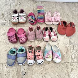 Baby Toddler Girls Sneaker Moccasin Shoe Sandals See Kai Run Native Crocs Converse Slipper Sz 4