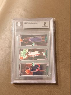 2003-2004 Topps Rookie Matrix LeBron James , Dwayne Wade and Chris Bosch  Bgs 9