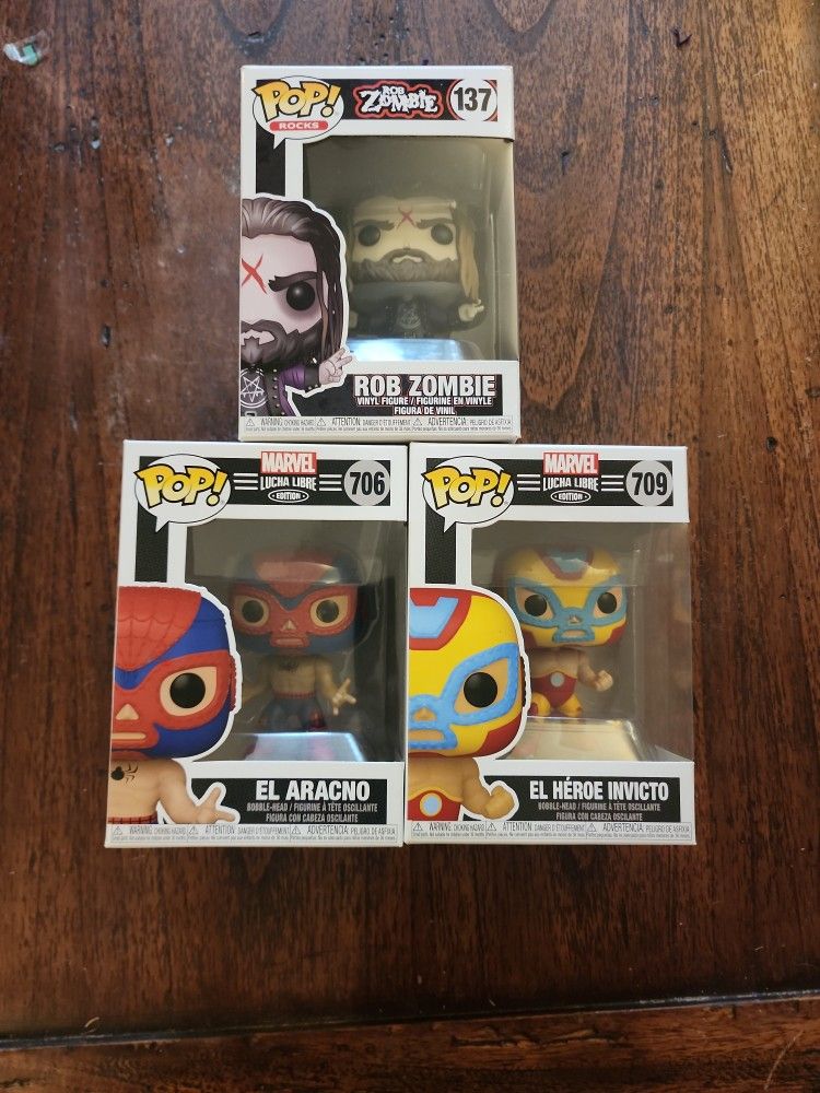 Rob Zombie Marvel Luchadore Funko Pop Lot