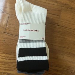 NWT Lucky Brand Men's everyday comfort crew socks 5 pairs