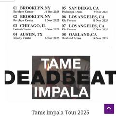 Tame Impala Concert Tickets 