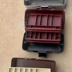 Flambeau Outdoors Fishing Tackle Hard Box and Bait Storage Kit 2/3 Trays