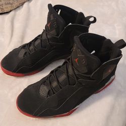 Jordan True Flight Black/Gym Red Metallic New Size 12