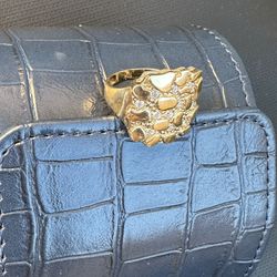 10kt Gold nugget ring