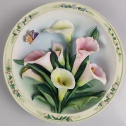 Easter Wall Mount Lilies Collectable Plate. The Galilee Garden Limited Edition