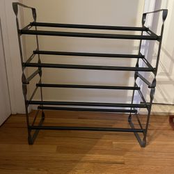 Metal Shoe Rack - Adjustable Width