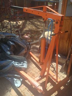 Orange Hydraulic Engine Hoist Cherry Picker