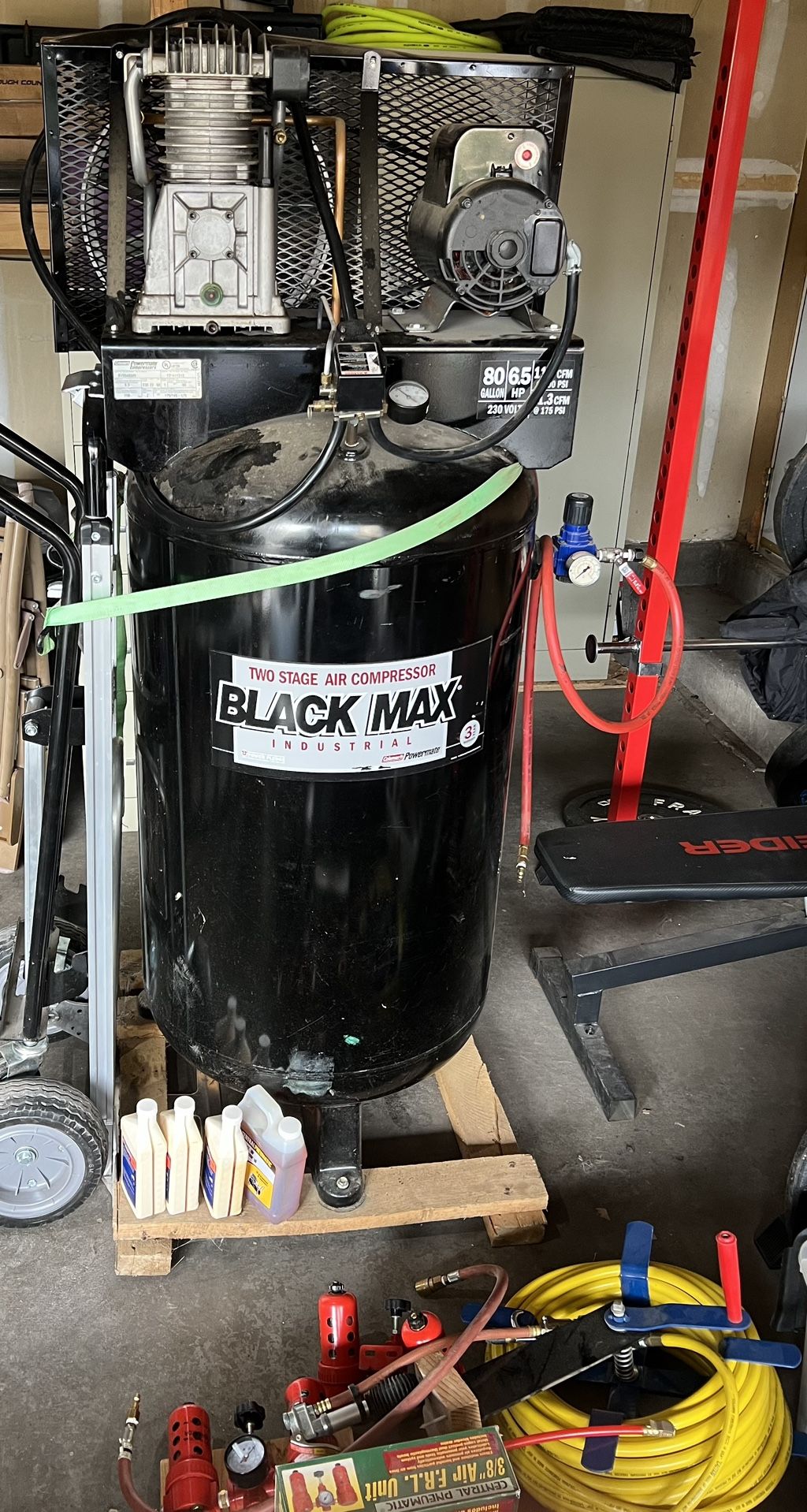 Coleman Black Max Two Stage 80 Gallon Air Compressor