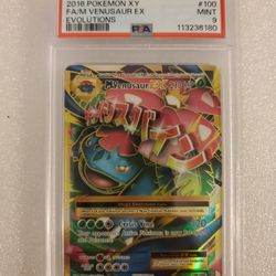 Pokemon TCG PSA 9 M Venusaur EX 100/108 Full Art - 2016 XY Evolutions NM