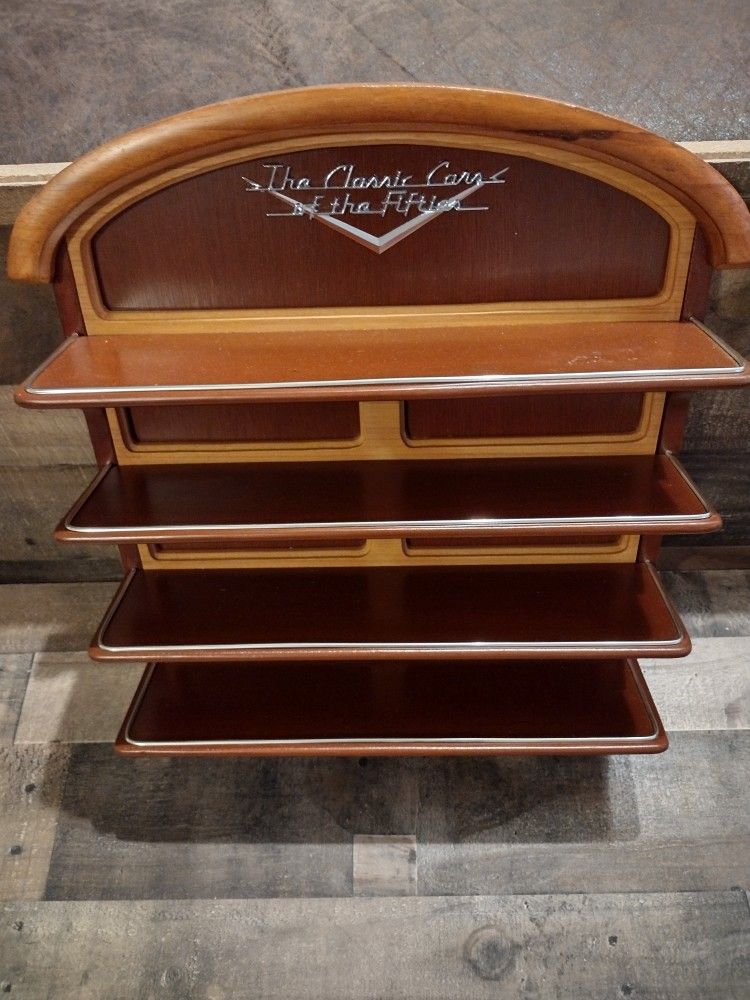 Vintage Franklin Mint "Classic Cars of the Fifties" Display Shelf For Miniature Cars