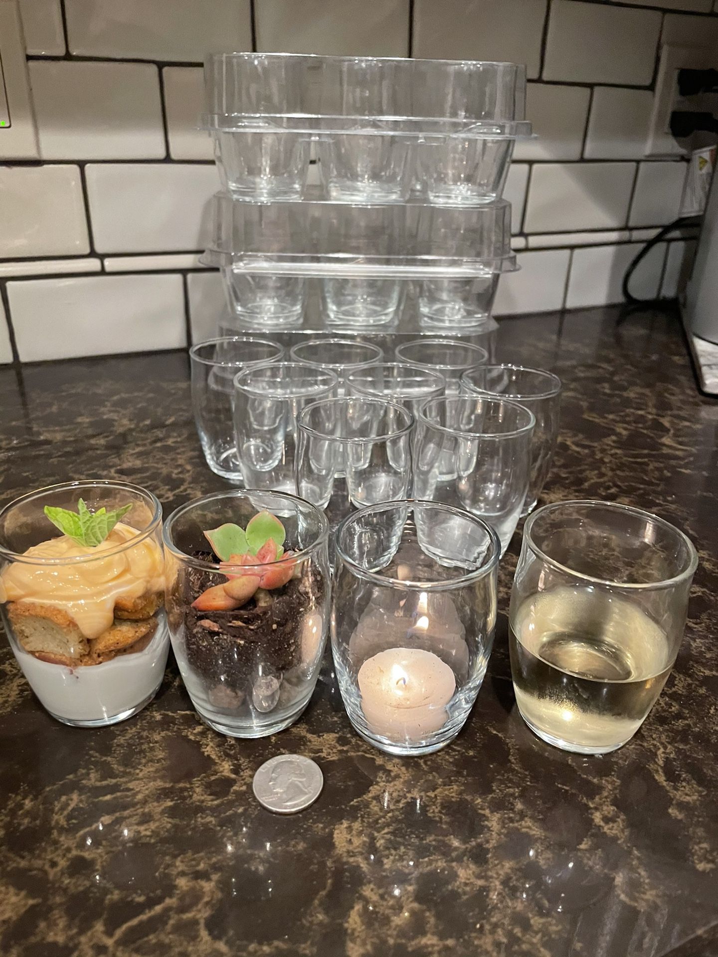 31-piece Wedding Favor Decor Appetizer Drink Glasses 