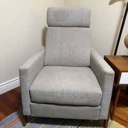 West Elm Spencer Wood-Framed Upholstered Recliner