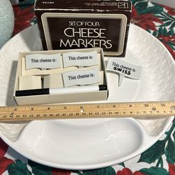 Cheese/Cracker Platter With Personalized Cheese Markers