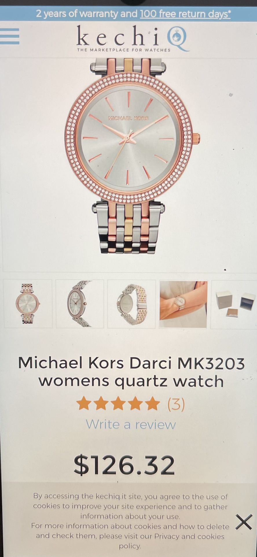 Michael Kors Darci Watch Earrings Set From Michael Kors