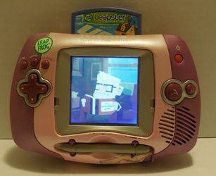 Pink leapfrog leapster educational handheld video game system